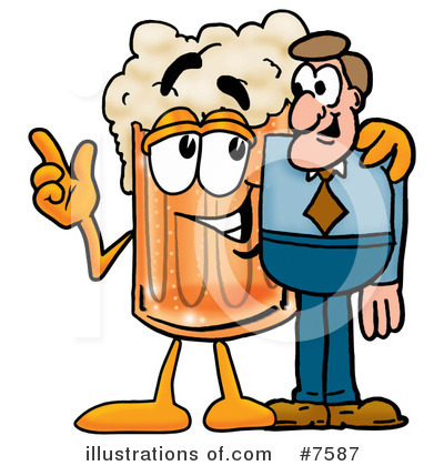 Royalty-Free (RF) Beer Mug Clipart Illustration by Mascot Junction - Stock Sample #7587