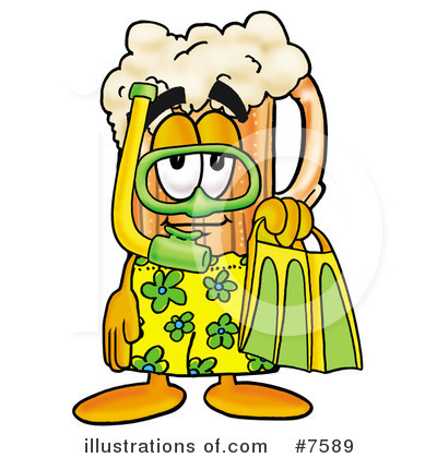 Royalty-Free (RF) Beer Mug Clipart Illustration by Mascot Junction - Stock Sample #7589