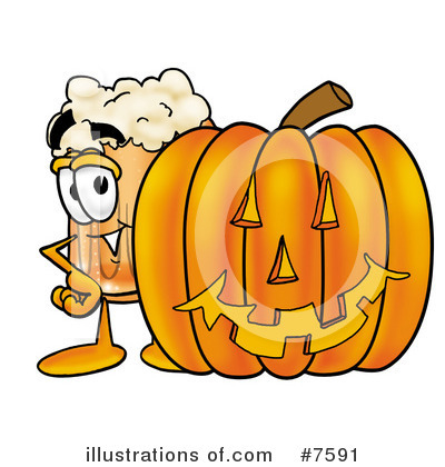 Royalty-Free (RF) Beer Mug Clipart Illustration by Mascot Junction - Stock Sample #7591