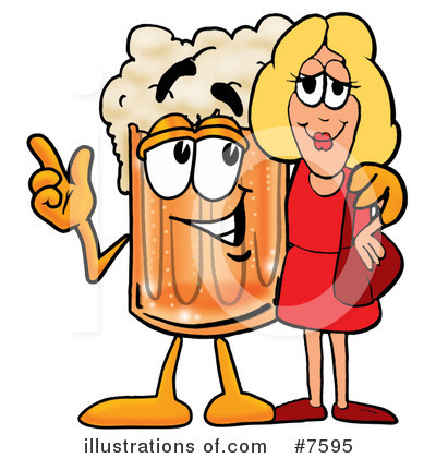 Royalty-Free (RF) Beer Mug Clipart Illustration by Mascot Junction - Stock Sample #7595
