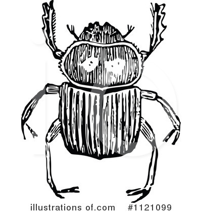Royalty-Free (RF) Beetle Clipart Illustration by Prawny Vintage - Stock Sample #1121099