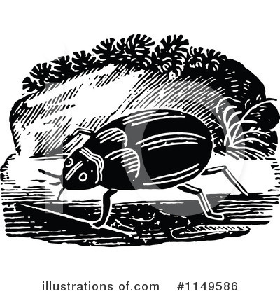 Royalty-Free (RF) Beetle Clipart Illustration by Prawny Vintage - Stock Sample #1149586