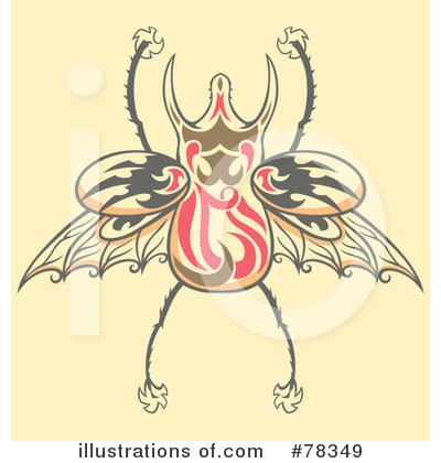 Royalty-Free (RF) Beetle Clipart Illustration by Cherie Reve - Stock Sample #78349