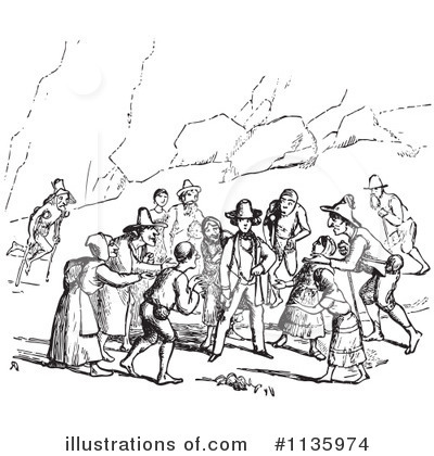 Royalty-Free (RF) Beggar Clipart Illustration by Picsburg - Stock Sample #1135974