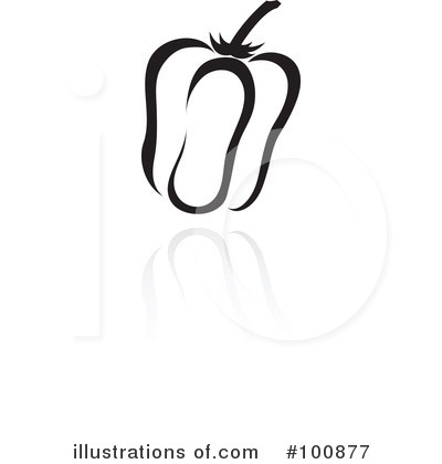 Royalty-Free (RF) Bell Pepper Clipart Illustration by cidepix - Stock Sample #100877