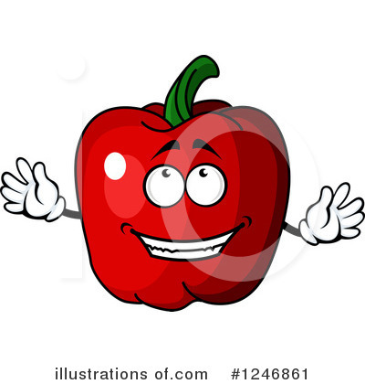 Royalty-Free (RF) Bell Pepper Clipart Illustration by Vector Tradition SM - Stock Sample #1246861