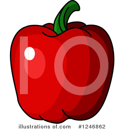 Royalty-Free (RF) Bell Pepper Clipart Illustration by Vector Tradition SM - Stock Sample #1246862