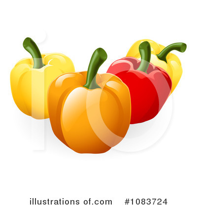 Royalty-Free (RF) Bell Peppers Clipart Illustration by AtStockIllustration - Stock Sample #1083724