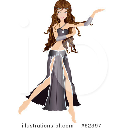 Royalty-Free (RF) Belly Dancer Clipart Illustration by Melisende Vector - Stock Sample #62397