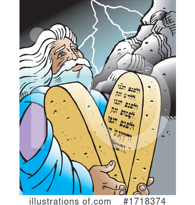 Ten Commandments Clipart #1718374 by Johnny Sajem