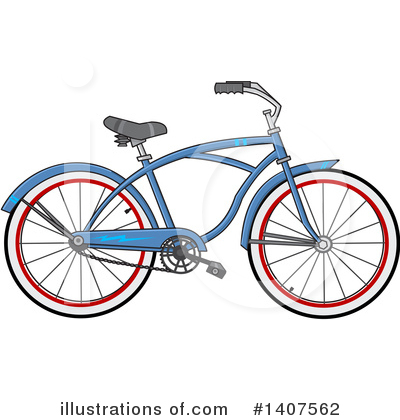 Royalty-Free (RF) Bicycle Clipart Illustration by djart - Stock Sample #1407562