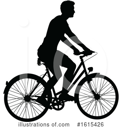 Bicyclist Clipart #1615426 by AtStockIllustration