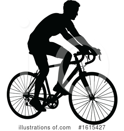 Bicyclist Clipart #1615427 by AtStockIllustration