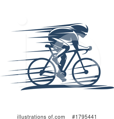 Cyclist Clipart #1795441 by Vector Tradition SM