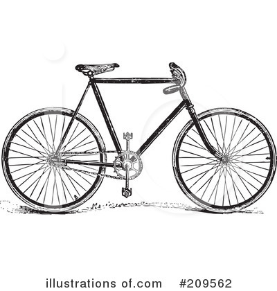 Royalty-Free (RF) Bicycle Clipart Illustration by BestVector - Stock Sample #209562