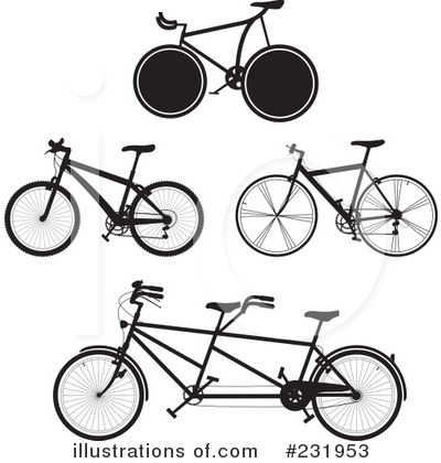 Royalty-Free (RF) Bicycle Clipart Illustration by Frisko - Stock Sample #231953