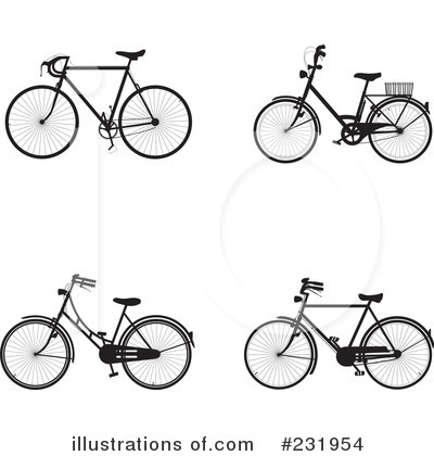 Royalty-Free (RF) Bicycle Clipart Illustration by Frisko - Stock Sample #231954