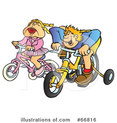 Royalty-Free (RF) Bicycle Clipart Illustration by Snowy - Stock Sample #66816
