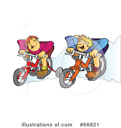 Royalty-Free (RF) Bicycle Clipart Illustration by Snowy - Stock Sample #66821