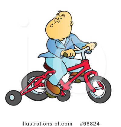 Royalty-Free (RF) Bicycle Clipart Illustration by Snowy - Stock Sample #66824