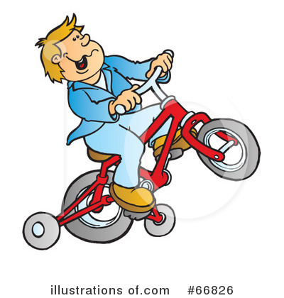 Royalty-Free (RF) Bicycle Clipart Illustration by Snowy - Stock Sample #66826