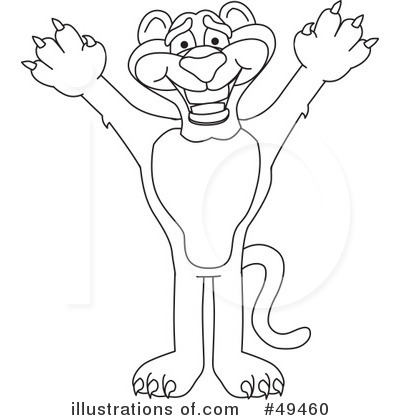 Royalty-Free (RF) Big Cat Mascot Clipart Illustration by Mascot Junction - Stock Sample #49460