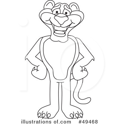 Royalty-Free (RF) Big Cat Mascot Clipart Illustration by Toons4Biz - Stock Sample #49468