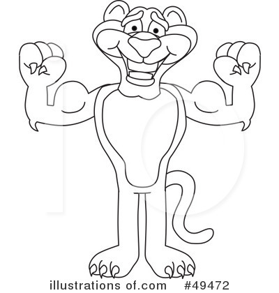 Royalty-Free (RF) Big Cat Mascot Clipart Illustration by Mascot Junction - Stock Sample #49472