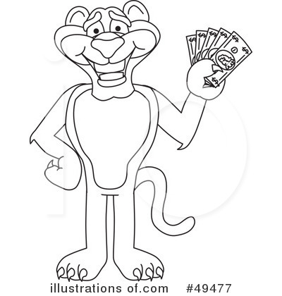 Royalty-Free (RF) Big Cat Mascot Clipart Illustration by Mascot Junction - Stock Sample #49477