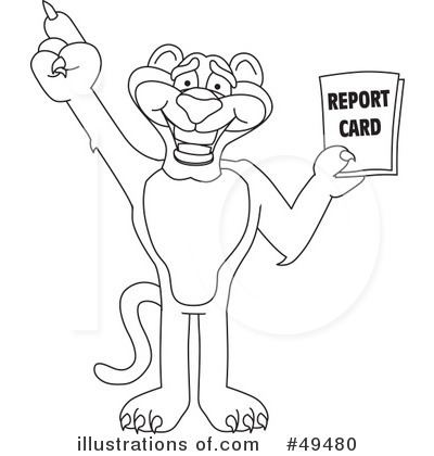 Royalty-Free (RF) Big Cat Mascot Clipart Illustration by Mascot Junction - Stock Sample #49480