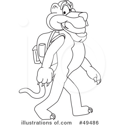 Royalty-Free (RF) Big Cat Mascot Clipart Illustration by Mascot Junction - Stock Sample #49486