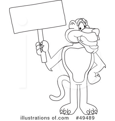 Royalty-Free (RF) Big Cat Mascot Clipart Illustration by Mascot Junction - Stock Sample #49489
