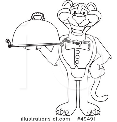 Royalty-Free (RF) Big Cat Mascot Clipart Illustration by Mascot Junction - Stock Sample #49491
