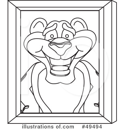 Royalty-Free (RF) Big Cat Mascot Clipart Illustration by Mascot Junction - Stock Sample #49494