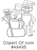 Big Cat Mascot Clipart #49495 by Mascot Junction