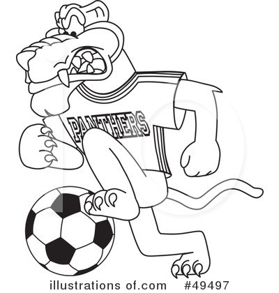 Royalty-Free (RF) Big Cat Mascot Clipart Illustration by Mascot Junction - Stock Sample #49497