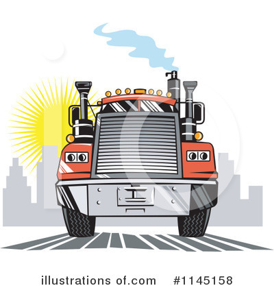 Trucking Industry Clipart #1145158 by patrimonio