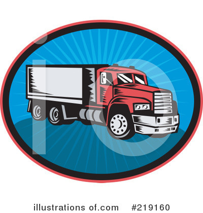 Royalty-Free (RF) Big Rig Clipart Illustration by patrimonio - Stock Sample #219160