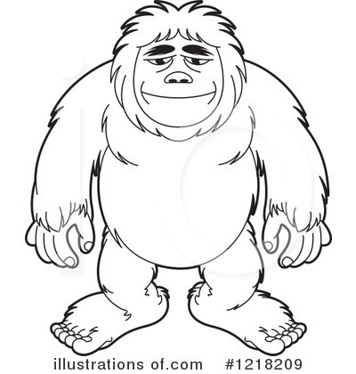 Royalty-Free (RF) Bigfoot Clipart Illustration by Lal Perera - Stock Sample #1218209