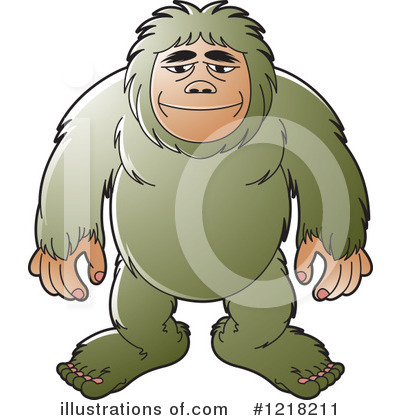 Royalty-Free (RF) Bigfoot Clipart Illustration by Lal Perera - Stock Sample #1218211