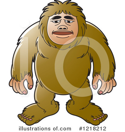 Royalty-Free (RF) Bigfoot Clipart Illustration by Lal Perera - Stock Sample #1218212