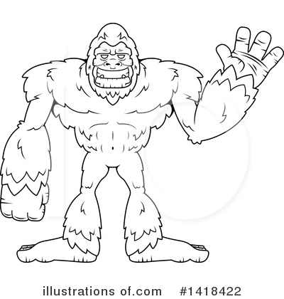 Royalty-Free (RF) Bigfoot Clipart Illustration by Cory Thoman - Stock Sample #1418422