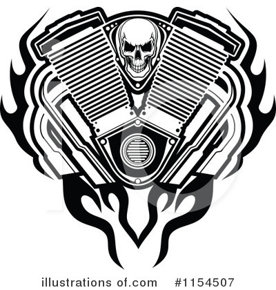 Motorcycle Clipart #1154507 by Vector Tradition SM