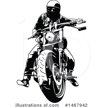 Royalty-Free (RF) Biker Clipart Illustration by dero - Stock Sample #1467942