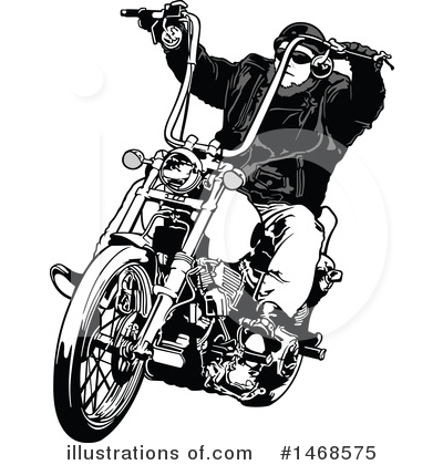 Royalty-Free (RF) Biker Clipart Illustration by dero - Stock Sample #1468575