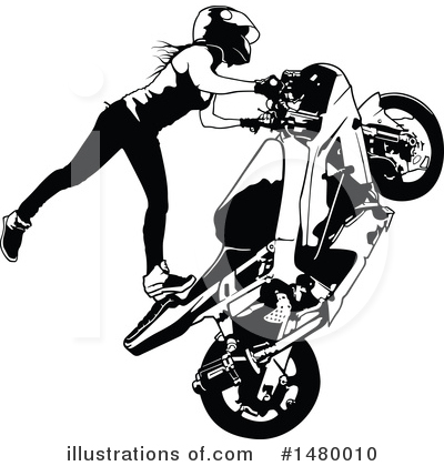 Royalty-Free (RF) Biker Clipart Illustration by dero - Stock Sample #1480010