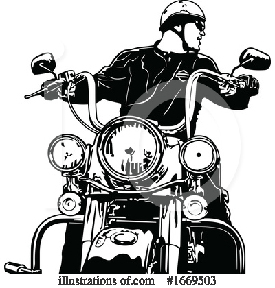 Royalty-Free (RF) Biker Clipart Illustration by dero - Stock Sample #1669503