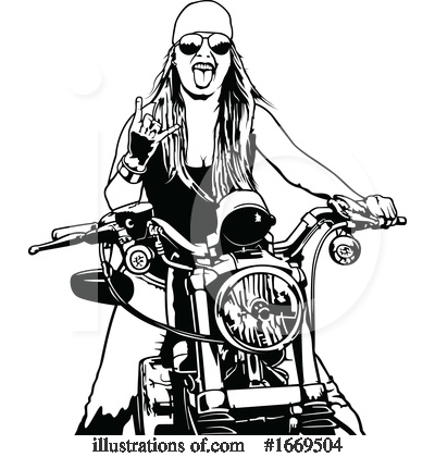 Motorcyclist Clipart #1669504 by dero