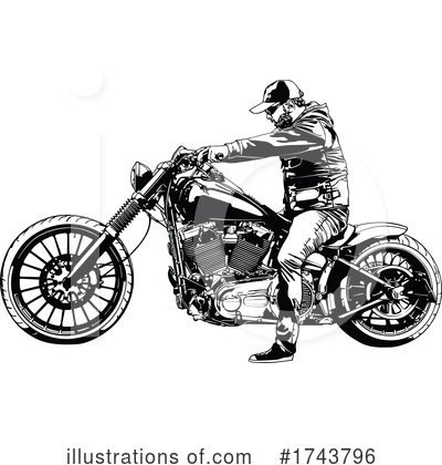 Royalty-Free (RF) Biker Clipart Illustration by dero - Stock Sample #1743796