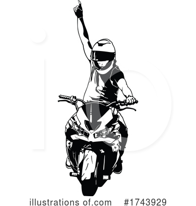 Royalty-Free (RF) Biker Clipart Illustration by dero - Stock Sample #1743929